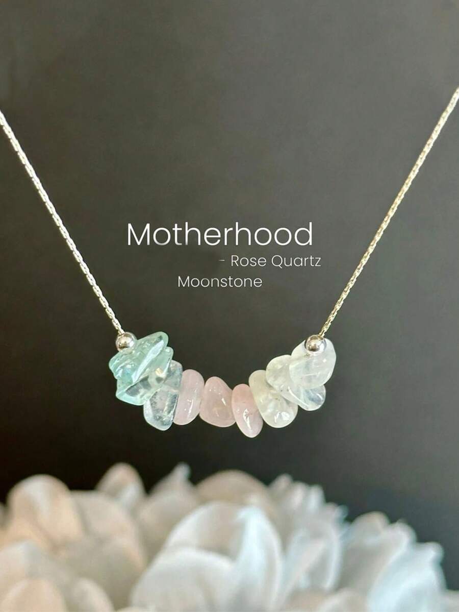 1PCCalming Crystal Necklace Inner Peace Raw Crystals