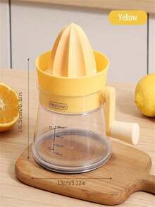 1pc Multi-Function Manual Juicer With Built-In Measuring Cup, Suitable For Lemon, Lime, Orange, Home, Office And Camping Kitchen Tool