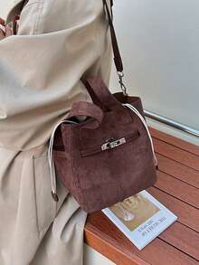 Dedoo Large-Capacity Frosted Storage Bucket Bag For Women - Slouchy Shoulder Style, Perfect For Autumn & Winter. It Features A Minimalist Design, Magnetic Closure, And Versatile Compatibility With Casual Outfits. Specifically Crafted For Women, This Crossbody/Shoulder Bag Is Ideal For Outings, Travel, Shopping, And Daily Commuting.