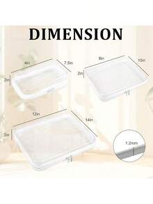 2 Pcs Clear Hard Shell Zipper Case, Portable Clear Zipper Pouches Hard Shell, Waterproof Plastic Transparent Storage Box Set With Double Zips For Cosmetic Stationery Toy Snack Storage