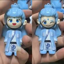 Creative Mengli Doll DIY Resin Car Cute 3D Cute Keychain Desktop Ornaments Play (4 Kinds Of Face-Changing Play