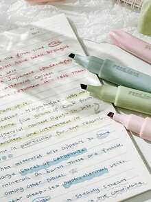 12pcs Highlighter Marker Pen, Chisel Tip, Water Based Ink, Quick Dry, No Bleed, Smooth Pen Barrel, Comfortable Grip, For Bible Study Notes School Office