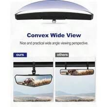 Espejo retrovisor UTV, SXS UTV Espejo central con abrazadera de aluminio para montaje en jaula de 1.5 a 2 pulgadas, compatible con RZR, Maverick Can Am X3, Talon - Negro - - Ver 5