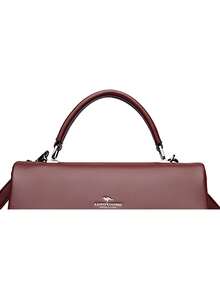 高品质女士单肩包，真皮奢华手提包，2025款设计师单肩斜挎包 - 酒紅色 - 查看 11