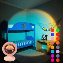 RGB Sunset Lamp, LED Night Light, USB Bedside Lamp, Projection Lamp, 16 Color Lighting, Bedroom Decor - 16 Colors - View 3