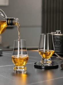 4pcs, 200ml/6.76oz Glass Cups, Transparent Crystal Whiskey Glass, Reusable, Suitable For Tequila, Vodka, Brandy, Wine, Suitable For Various Occasions Such As Family Gatherings, Bars, Etc - 4個裝玻璃杯 - 查看 5