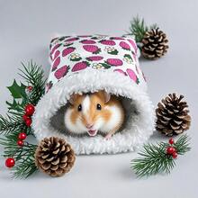 Sugar Gliders Sleeping Pouch Bag,Winter Warm Hamster Hideout Pouch Small Animal Cave House Plush Nest Bed Pocket Pet Carriers Bag, Pet Warm Comfortable Nest Bed For Hedgehog Guinea Pig Hamster Rat Ferret Hamster Squirrel And Other Small Animal Beds