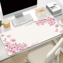 Large Pink Peach Blossom Mouse Pad, Gaming Desk Mat, Big Keyboard Pad, Washable, Rubber Non-Slip Bottom, Stitched Edge, Gift Mouse Pad, Desk Protector, Study Pad, Multiple Sizes Available, Computer Keyboard Mat, Laptop Pad Desk Accessories Office Supplies Office Office Desk Accessories Mousepad Mouse Pad For Desk - Pink Peach Blossoms - View 12