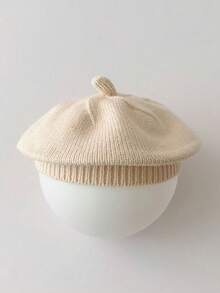 This Compact British Vintage Street Style Beret, Knitted Artistic Design, Suitable For Autumn And Winter, Versatile And Warm, An Ideal Choice For Casual Occasions. - Multicolor - View 6