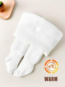 1 Pair Girls' Tights , Suitable For Outer Wear Thickened For Autumn & Winter, Baby Toddler Leggings Warm And Comfortable