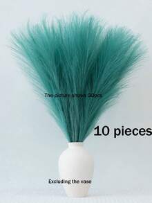 10/20 件装 - 人造藤条草波西米亚风装饰假芦苇草，蓬松大号人造芦苇，可用于花瓶填充、农舍家居厨房波西米亚风装饰、房间装饰、婚礼派对装饰（薄荷蓝）、情人节、毕业典礼、秋季装饰、秋季、人造植物 - 薄荷藍 - 查看 8