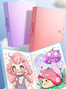 A3 Diamond Painting Storage Album - 30 Pages Can Hold 60 Pages Of Artwork, Diamond Painting Accessories, Diamond Painting Portfolio, With Transparent Pockets And Craft Supplies Storage, Available In Pink/Purple/Blue