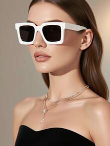 1 件男士现代时尚抗疲劳眼镜，适合办公室、街头、户外旅行、电脑阅读、游戏、电视、手机装饰 - 透灰 - 查看 8