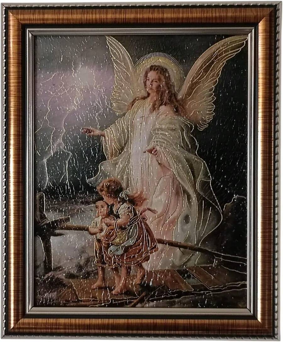 Cuadro Religioso del Ángel de la Guarda – 30 x 25 - 1 - Ver 1