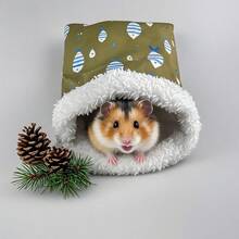 Sugar Gliders Sleeping Pouch Bag,Winter Warm Hamster Hideout Pouch Small Animal Cave House Plush Nest Bed Pocket Pet Carriers Bag, Pet Warm Comfortable Nest Bed For Hedgehog Guinea Pig Hamster Rat Ferret Hamster Squirrel And Other Small Animal Beds
