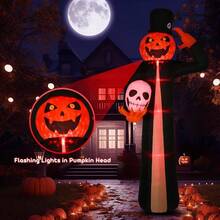 Quntis 3.6M Inflables Halloween Decoracion de Exteriores con 8 Colores RGB y Luces LED Incorporadas Ideal para Patio Aleros Cesped y Pasillos Decoracion Impermeable para Fiestas de Otoño y Celebraciones Tematicas de Halloween - como en la foto - Ver 4