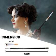 1 Retractable Smoking Pipe + 1 Fake Cigarette, Halloween Retractable Smoking Pipe Fake Cigarette Prank Toy, COSPLAY, Party Props, Halloween Ball