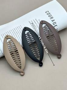 1pc/2pcs/3pcs/5pcs Simple Plastic Fish Tail Hair Claw Clips, Length 11.7cm/4.6in, Elegant Vertical High Ponytail Twist Banana Clip, Hair Accessory For Bun, Wave, Ponytail, Spring & Summer New, Gift For Friends, Easy To Use, Hair Accessories, Head Accessories, Hair Accessories For Women - Multicolor Large - View 15