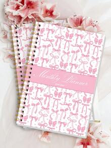 1pc Monthly Planner Calenar For 2026, Minimal 2-Year Monthly Planner With Monthly Overview,Notes,Task Tracker,Planner 2026 To 2027 Office Supplies For Women Desk Accessories, School Supplies Teacher Appreciation Gift Mother's Day - Multicolor - View 3