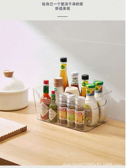 Caja contenedor de almacenamiento de acrilico para organizar cocina, baño, garage, cuarto de ropa, maquillaje y mucho mas