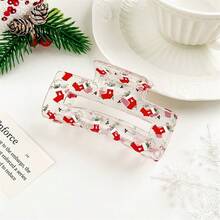 1 sztuka kwadratowa spinka do włosów z motywem świątecznym, przezroczysta spinka do włosów, kwadratowa spinka do włosów z motywem Świętego Mikołaja, spinka do włosów z motywem rekina, urocza spinka do włosów z kreskówkowym motywem, spinka do włosów z pazurami na karku, akrylowa ozdoba do włosów. Prezent świąteczny., Jesień, Włosy, Akcesoria do włosów, Akcesoria, Akcesoria do włosów dla kobiet, Podróże, Akcesoria do włosów, Akcesoria damskie, Akcesoria do włosów, Akcesoria do włosów, Narzędzia do włosów, Akcesoria do włosów, Akcesoria, Akcesoria kosmetyczne, Prezenty, Podróże, Prezenty dla kobiet, Akcesoria do włosów, Ozdoby do pończoch