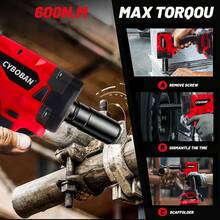 أداة كهربائية CYBOBAN، مفتاح ربط كهربائي لاسلكي 1/2.21 فولت، عزم دوران عالي 350 نيوتن متر، مفتاح ربط كهربائي بدون فرشاة، بطارية ليثيوم 4.0 أمبير ساعة، فك الصواميل، بناء الحامل المرحلي، الصيانة المنزلية وأدوات أساسية أخرى، إضاءة LED دائرية، أكثر إشراقًا، ضبط تروس عالي ومنخفض، شاحن قياسي دولي، أفضل تكوين تحت نفس الآلة، منتج عالي الجودة، ملحقات مجانية، متوافق مع بطارية MT