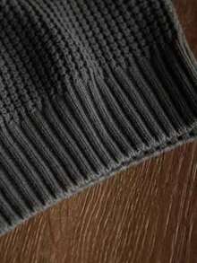 Herren Lässig Outdoor vielseitiger Jacquard-Strick Rundhals Langarm Pullover, Herbst/Winter