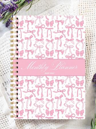 1 pieza Planificador mensual calendario para 2026, planificador mensual mínimo de 2 años con resumen mensual, notas, seguimiento de tareas, suministros de oficina, accesorios de escritorio, útiles escolares, regalos de Año Nuevo 2026 para mujeres y hombres