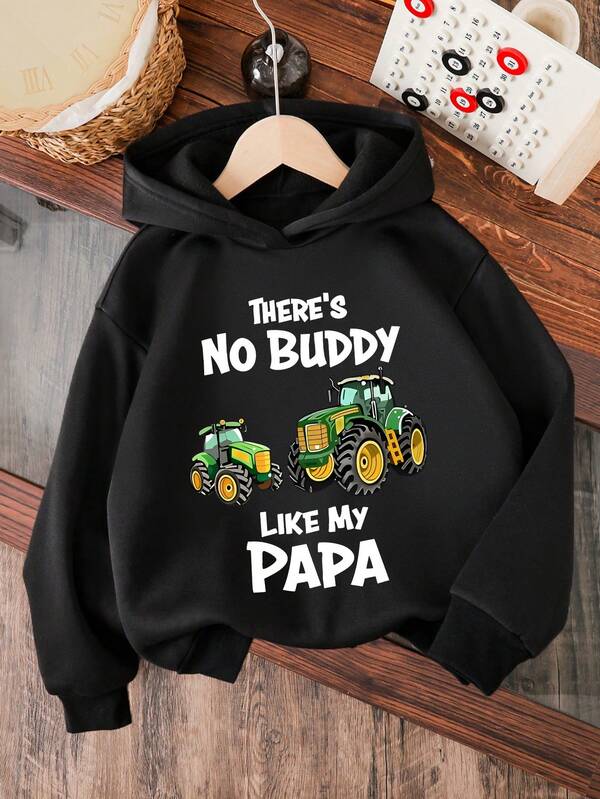 Sudadera con capucha cálida con estampado de dibujos animados para niño