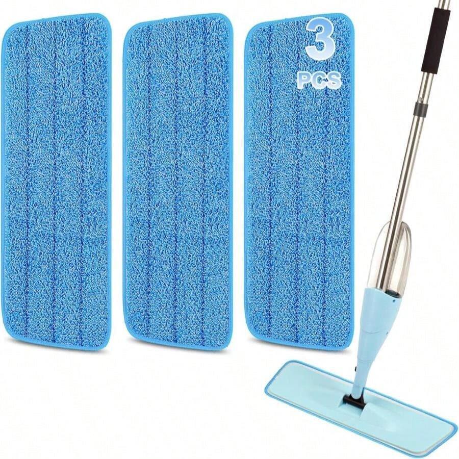 8 Pack Microfiber Spray Mop Replacement Heads For Wet_Dry Mops Reusable Replacement Refills Fits For Bona Hardwood Floor Replacement Cleaning Head (Red) - ColorC - View 1