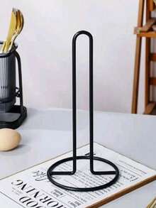 1 Peça Suporte Criativo de Metal para Toalha de Papel de Cozinha, Suporte Suspenso em Arco, Superfície Pintada Suave, Dispensador Conveniente de Toalha de Papel, Economiza Espaço na Mesa, Ferramenta de Cozinha Prática para Preparo de Café da Manhã Diário, Jantares, Decoração de Mesa de Feriados, Adequado para Cozinha, Sala de Jantar, Todas as Estações