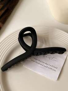 4 piezas/1 pieza Pinzas de pelo grandes de plástico ligero de 11,2 cm de tamaño grande en blanco, negro, caqui y marrón para mujer, accesorios de pelo elegantes y versátiles de estilo minimalista para uso diario, ducha, maquillaje y combinación de atuendos, pinzas de pelo, sujetadores de pelo, recogedor de pelo, pinzas de pelo para otoño e invierno, accesorios de pelo para mujer para atuendos de vacaciones