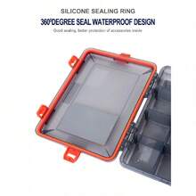 4锁式路亚盒单层路亚配件收纳盒假饵盒工具盒 - 橘色 - 查看 5