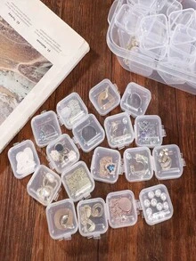 5/50pcs Mini Clear Plastic Storage Boxes, Jewelry Storage Boxes, Transparent Storage Containers, Multifunctional Portable Storage Containers With Lids, For Small Items, Crafts, Jewelry, Hardware