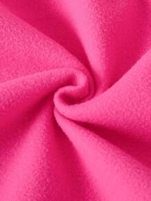 Toddler Girls' Cartoon Pattern Warm Hooded Sweatshirt - Hot Pink - View 8