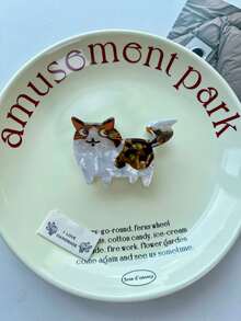 1pc Cartoon Dog Design Hair Clip, Cute Hair Accessory, Acetate Hair Claw Clip, Sweet Hair Decor For Girls, Fashionable Animal Hair Clip, Suitable For Bun, Hair Claw, Simple And Lovely Colored Dog Hair Clip, Cute Dog Hair Clip, Ins Style Hair Claw, Adorable Hair Clip, Acetate Patchwork Dog Hair Clip (Yorkshire Terrier, Pomeranian, Chihuahua) Elegant Hair Clutch