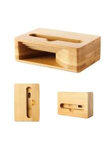 1pc Personalized Wooden Phone Amplifier Stand, Customizable Name Engraved Universal Portable Desktop Slouchy Phone Holder, Suitable For Watching Videos, Live Streaming, Creative Gift For Friends, Family, Lover, Halloween, Christmas, Party