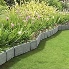 Kit de bordure de jardin en plastique PE facile à installer avec ancrages robustes - Limites de pelouse durables pour la séparation des paysages et des pelouses