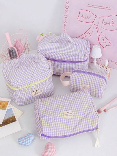 1 PC The Blue Plaid Quilted Bag Is Portable And Small Halloween In Bulk Make Up Bag,Trick Or Treat,Fashionable And Casual Large Capacity Portable Zipper Makeup Bags,Travel Storage Stationery Storage,Vacation Essentials Cosmetic Bags For Headphones,Charger,Lipsticks,Cosmetics,Perfume,Skin Care And Beauty Products,Home Decor,For Mom,Nurses,Students,School Girls,Keys,Holiday Gifts,Makeup Bag,Make Up Bag,Makeup Bags,Cosmetic Bag,Makeup Organiser,Travel,Makeup Pouch,Bag,Vanity,Make Up Pouch,Travel Essentials,Pouch Bag,Make Up Bags,Bags,Travel Essential,Vanity Accessories,Small Makeup Bag,Makeup Pouch,Cosmetic Bag,Travel Essential,Large Capacity,Large Makeup Bag,Christmas Gifts,Pouch,Travel,Gifts For Women,Women's Necessaire,Travel Essential,Pouch,Clutch / Small Handbag,Necessaire,Makeup Organizer,Makeup Organize,Pouch,Brush Holder,Mini Pouch,Large Capacity Pouch