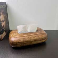 1 件胡桃木纸巾盒，简约北欧风格高端客厅茶几装饰，磁力拉纸巾架，创意手帕架，浴室手帕收纳盒，家居装饰，餐巾纸分配器托盘，客厅，卧室，洗脸盆，家居用品
