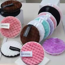 5pcs Makeup Remover Puff, Soft And Skin Friendly Face Towel, Cleaning Tools Easy Carrying For Travel - Multicolor - View 6