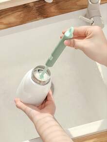 1pc Long Handle Cleaning Sponge Brush, Detachable Sponge For Cleaning Cups, Bottles,