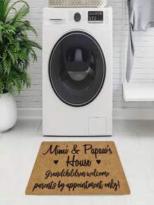 1pc New Mimi & Pawpaw's House Welcome Mat, Suitable For Living Room, Bedroom, Indoor - Machine Washable - Flannel Material, Soft Wrapped, Skin-Friendly, No Pilling, Water-Resistant Easy Care, Odorless - Ideal For Home Decor, Room Decor, Living Room Rug, Bedroom Rug, Bathroom Rug, Kitchen Rug, Area Rug, Hotel Decor - Area Rug, All Season Use.