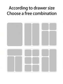 Zestaw przezroczystych tacek/pudełek do przechowywania 1/2/5/6/7 szt., 7 różnych rozmiarów, wielofunkcyjne pudełko na kosmetyki, gadżety, sztućce, odpowiednie do toaletki, kuchni, szuflady biurowej, sypialni, na różne okazje, prezenty świąteczne i noworoczne