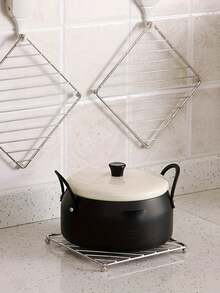 2pcs Square Trivet, Heat-Resistant Kitchen Table Mat, Coaster, Placemat Christmas Gift Back To School - Multicolor - View 2