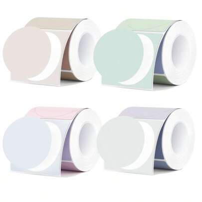 1 卷 5 色热敏标签纸，彩色圆形贴纸，兼容 M220/M110 热敏打印机