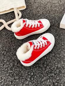 Zapatos de lona blancos, zapatillas deportivas de media caña, zapatos de lona para niños, zapatos de estilo coreano sencillo para niños/niñas en primavera/otoño, zapatos deportivos de moda de cordones de caña baja, zapatos clásicos de lona de caña alta, zapatos casuales de skate para niños