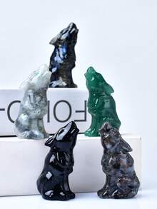 精美天然水晶雕刻狼，独特设计，疗愈水晶，蕴含能量的宝石，能量疗愈冥想石，家居装饰及礼品，便携易带，亦可作为节日礼物，来自 CUPIDCRYSTAL 品牌 - 小狼 - 查看 13