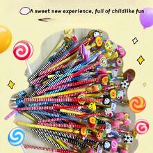 15/30 piezas + 1 sacapuntas, color aleatorio, lápices de madera HB con borradores - Diseño creativo con forma de animales coloridos, borradores reemplazables, material de madera natural adecuado para la escuela, la oficina y los suministros de arte, lápices lindos, papelería escolar, diseño interesante, suministros duraderos