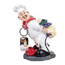 Funny Resin Chef Bottle Holder, Kitchen Bar Decor With Bottle Opener, Practical Home Accessory
